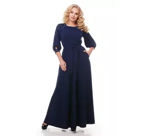 Вечернее платье Вивьен темно-синее 2