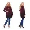 Женское пальто бордо