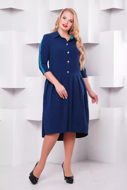 Женское платье Джэйн синее( бирюза полоса)