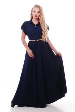 Роскошное платье макси в пол  Алена синее 48